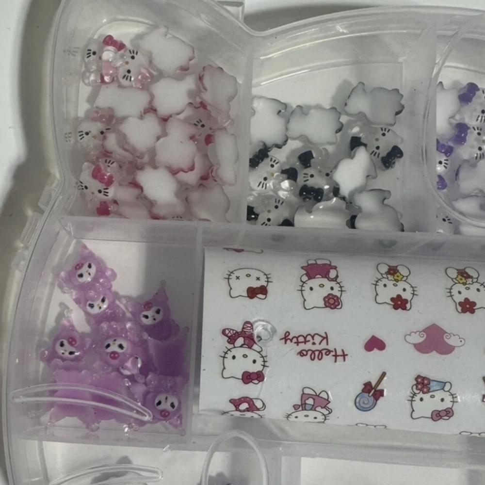 2/$10 Hello Kitty Nail Charms Stickers Kawaii Nail Art kuromi - Picture 3 of 5